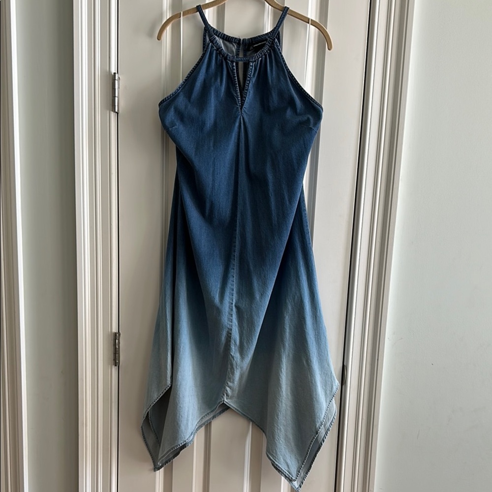 Blue Ombre Halter Dress